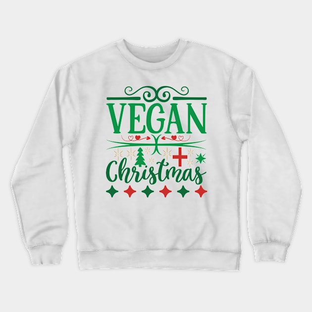 Vegan Christmas 2023, Vegan Christmas Gifts Crewneck Sweatshirt by KindWanderer
